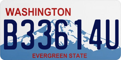 WA license plate B33614U