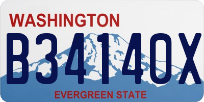 WA license plate B34140X