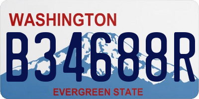 WA license plate B34688R