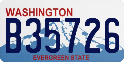 WA license plate B35726