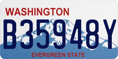 WA license plate B35948Y