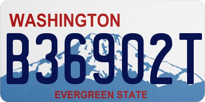 WA license plate B36902T