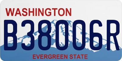 WA license plate B38006R