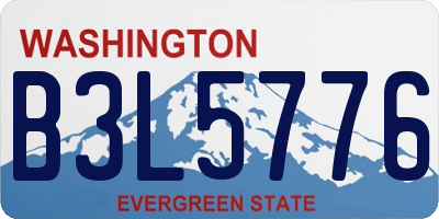 WA license plate B3L5776