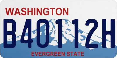 WA license plate B40112H