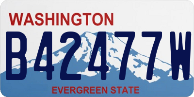 WA license plate B42477W