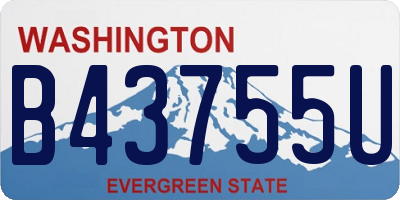 WA license plate B43755U