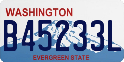 WA license plate B45233L