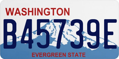 WA license plate B45739E