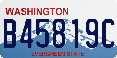 WA license plate B45819C