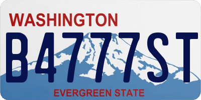 WA license plate B4777ST