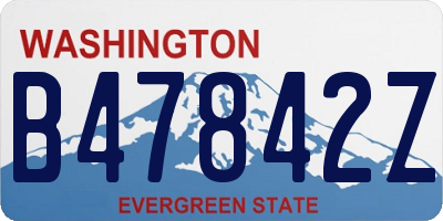 WA license plate B47842Z