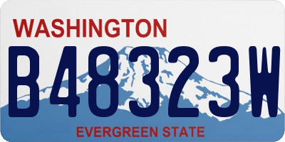 WA license plate B48323W