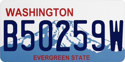 WA license plate B50259W