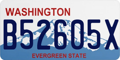 WA license plate B52605X