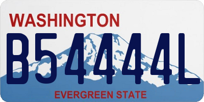 WA license plate B54444L