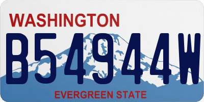 WA license plate B54944W