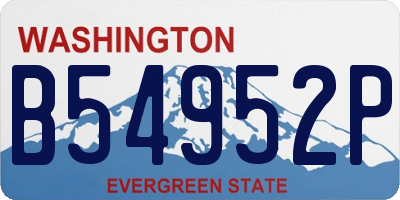 WA license plate B54952P