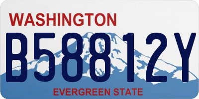 WA license plate B58812Y