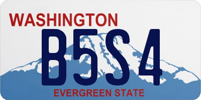 WA license plate B5S4