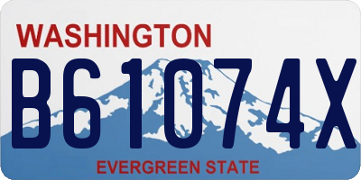 WA license plate B61074X