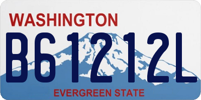 WA license plate B61212L