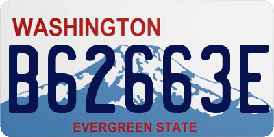 WA license plate B62663E