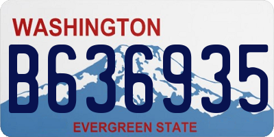 WA license plate B636935