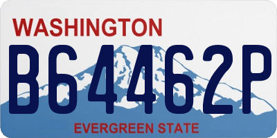 WA license plate B64462P