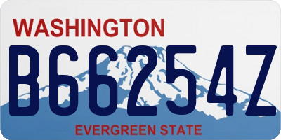 WA license plate B66254Z