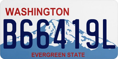 WA license plate B66419L