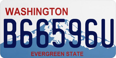 WA license plate B66596U