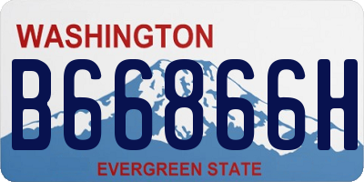 WA license plate B66866H