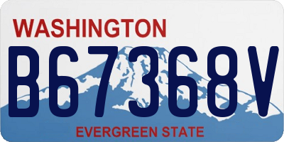 WA license plate B67368V