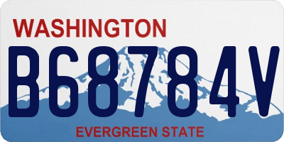 WA license plate B68784V