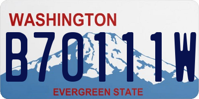 WA license plate B70111W