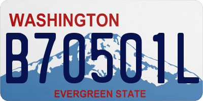 WA license plate B70501L