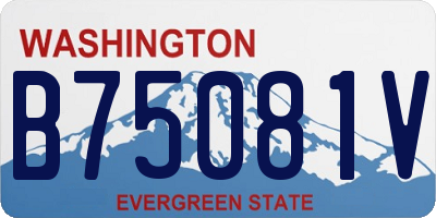 WA license plate B75081V