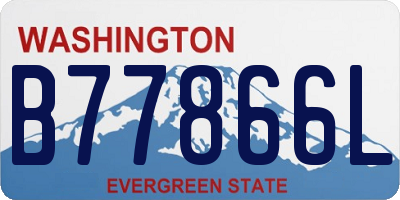 WA license plate B77866L