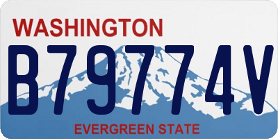 WA license plate B79774V