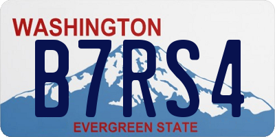 WA license plate B7RS4