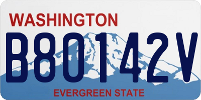 WA license plate B80142V