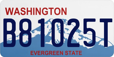 WA license plate B81025T