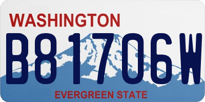 WA license plate B81706W