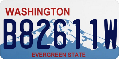 WA license plate B82611W