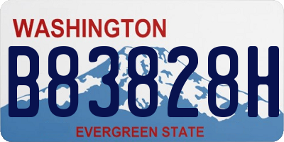 WA license plate B83828H