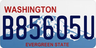 WA license plate B85605U