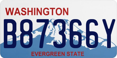 WA license plate B87366Y