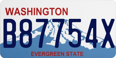 WA license plate B87754X