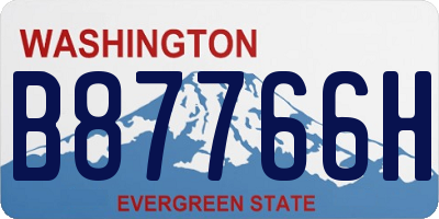 WA license plate B87766H